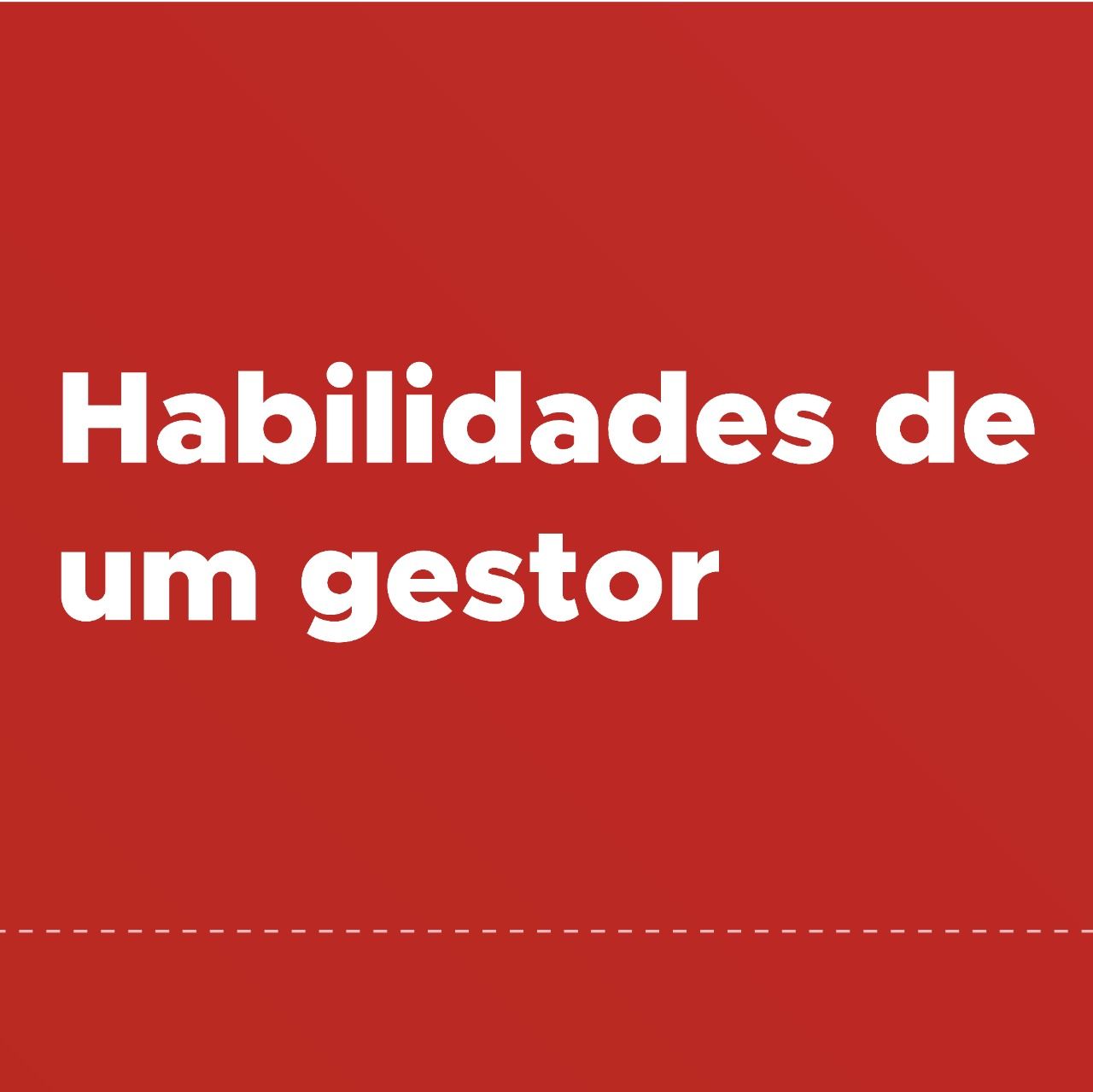 Habilidades de um gestor